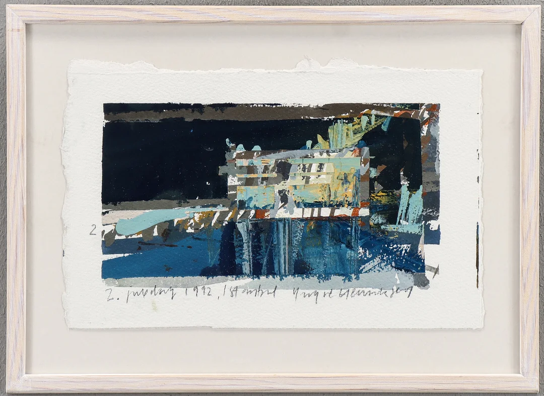 YNGVE HENRIKSEN. Blandteknik, signerad 1992. — Paintings — Karlstad Hammarö Auktionsverk
