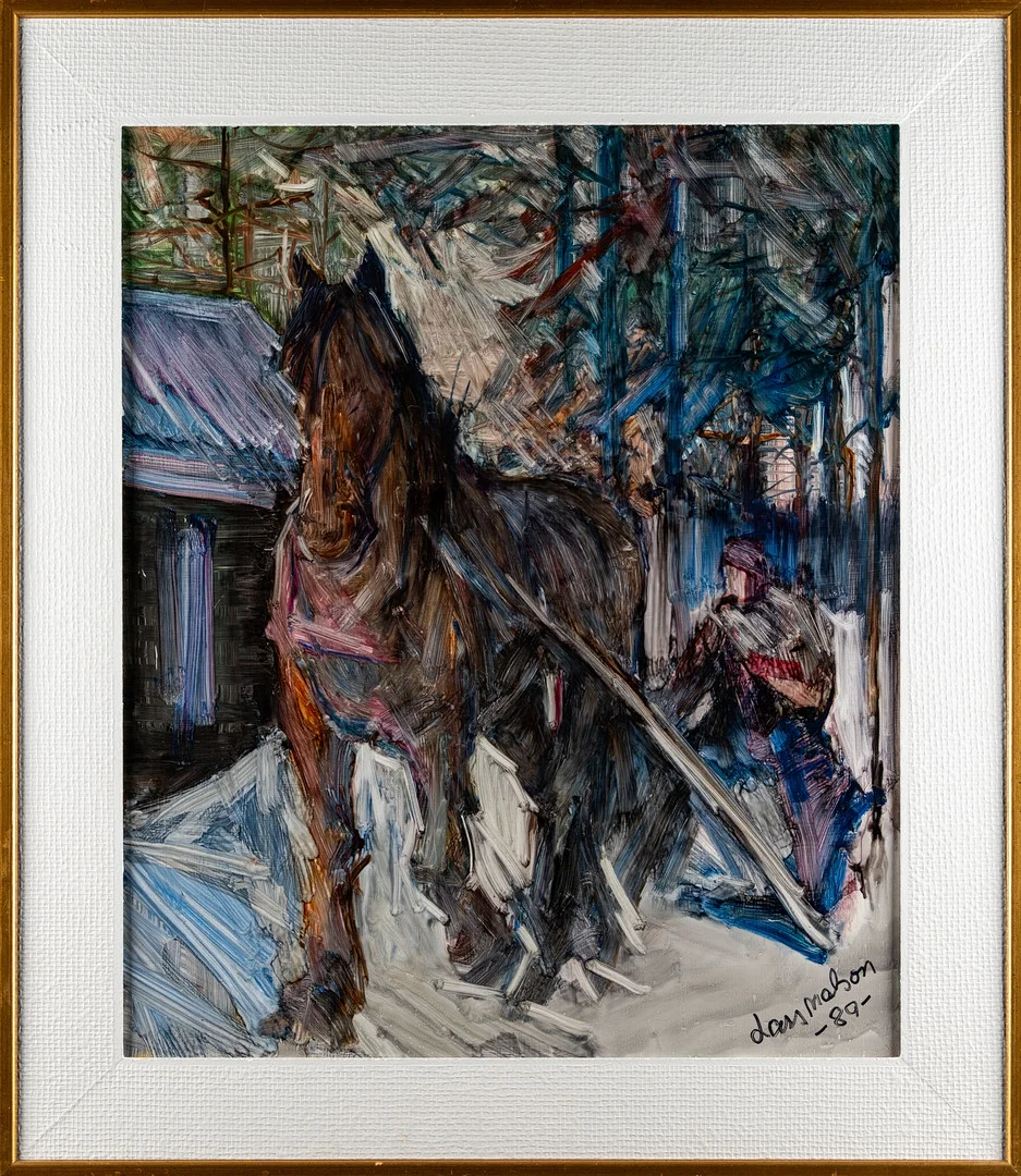 LARS MATSON. Olja på pannå, "Vintersol", Signerad Lars Matson. — Paintings — Norrlands Auktionsverk
