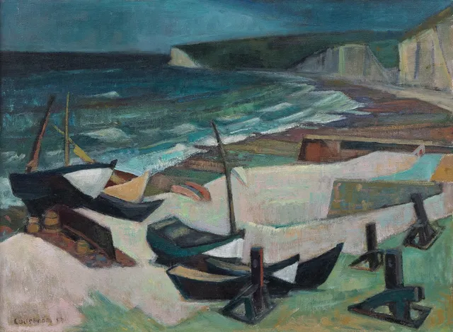 GEORG LODSTRÖM. Motiv från Normandie, Frankrike, olja på duk, signerad och daterad -54.