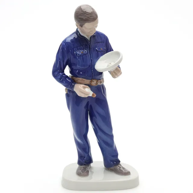 SVEND JESPERSEN. Figurin, porslin, Elektriker, modell 2428, Bing & Gröndahl, Danmark.