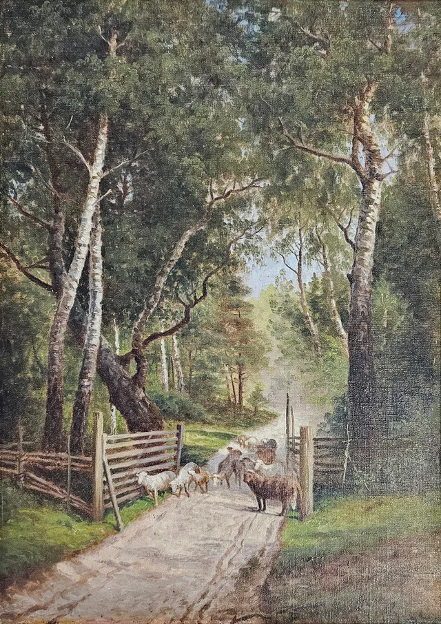 OIDENTIFIERAD KONSTNÄR. Olja på duk, otydligt signerad.