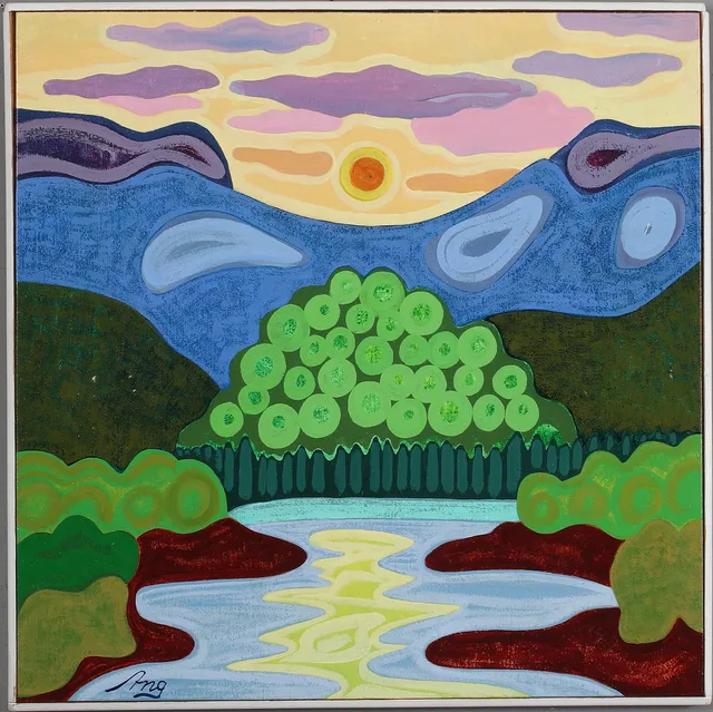 ARNE NORBERG. "Morgon", olja på pannå, signerad.