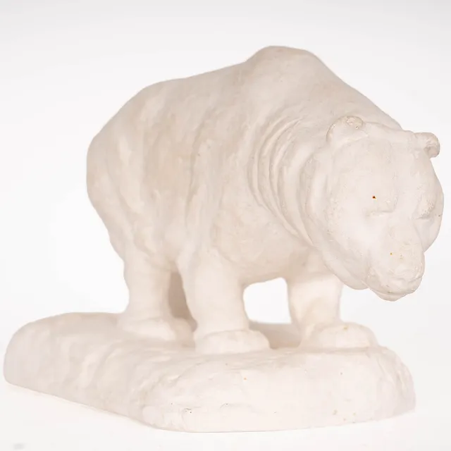 ARVID KNÖPPEL. Skulptur, Gips "Brunbjörn" Signerad 1900-tal.