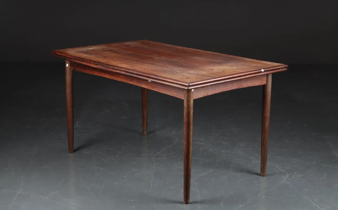 Spisebord af palisander med hollandsk udtræk, 1950-60'erne — Furniture/Dining tables, dining room furniture — Lauritz