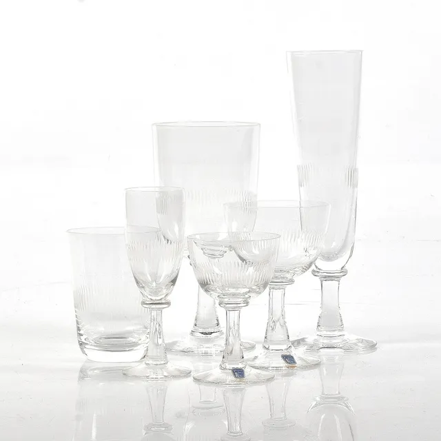 BENGT ORUP. Glasservis, 33 delar glas, "Recette", Johansfors.