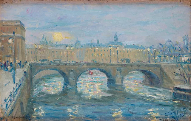 Erik Tryggelin, "Vy över Norrbro", Stockholm.