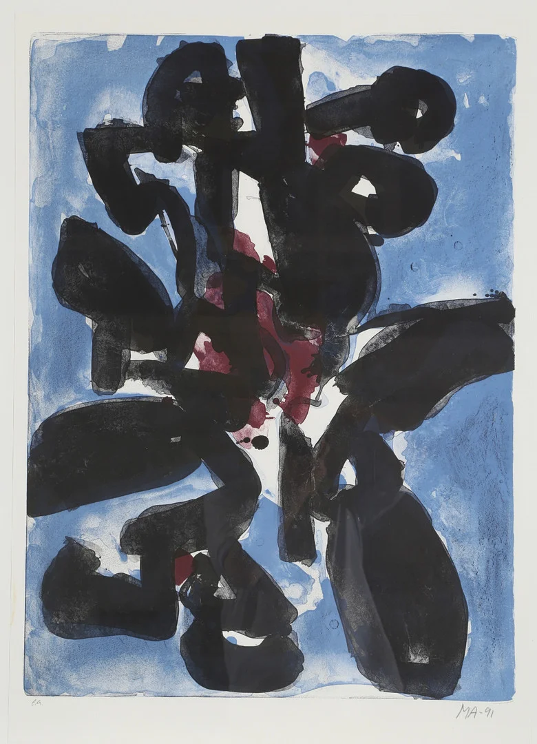 MOGENS ANDERSEN (1916-2003). Komposition, litografi. — Engravings & Prints — Bidstrup Auktioner