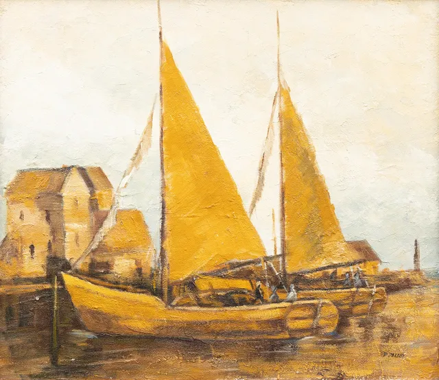 PETER JAKOBY (FÖDD 1941). Segelfartyg, olja på duk, signerad.