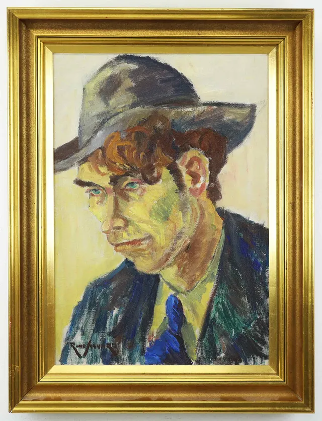 RUNE SIGVARD (1907-1943). olja på duk, "Tattare", signerad.