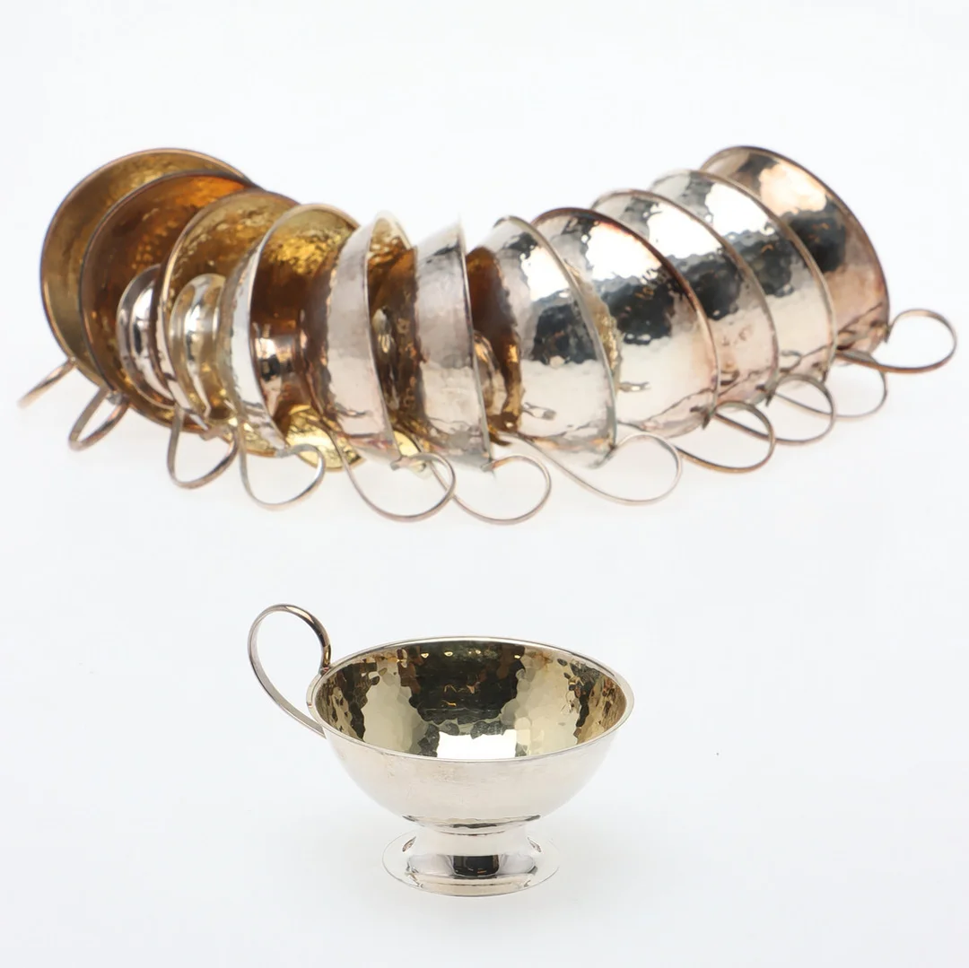 PUNSCHMUGGAR, 12 st, silver, GAB. — Silver — Ekenbergs Auktioner