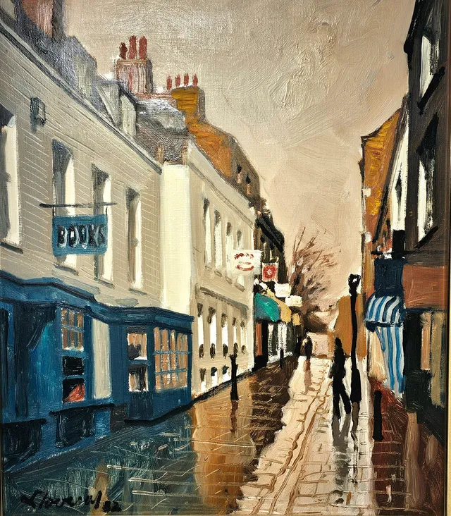 FREDERIC LLOVERAS. Óleo sobre lienzo. "Hamstead Head-Londres".