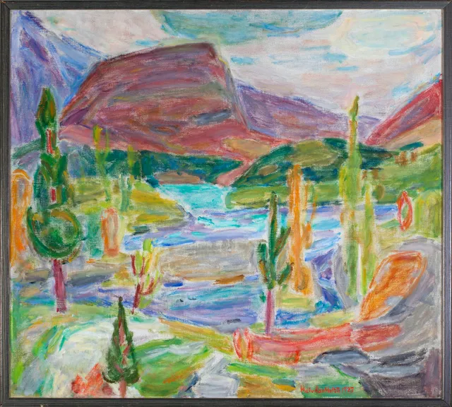 Holbø, Halvdan — "Høst, Sjodalen, Nedre Sjodalsvatn" 1987