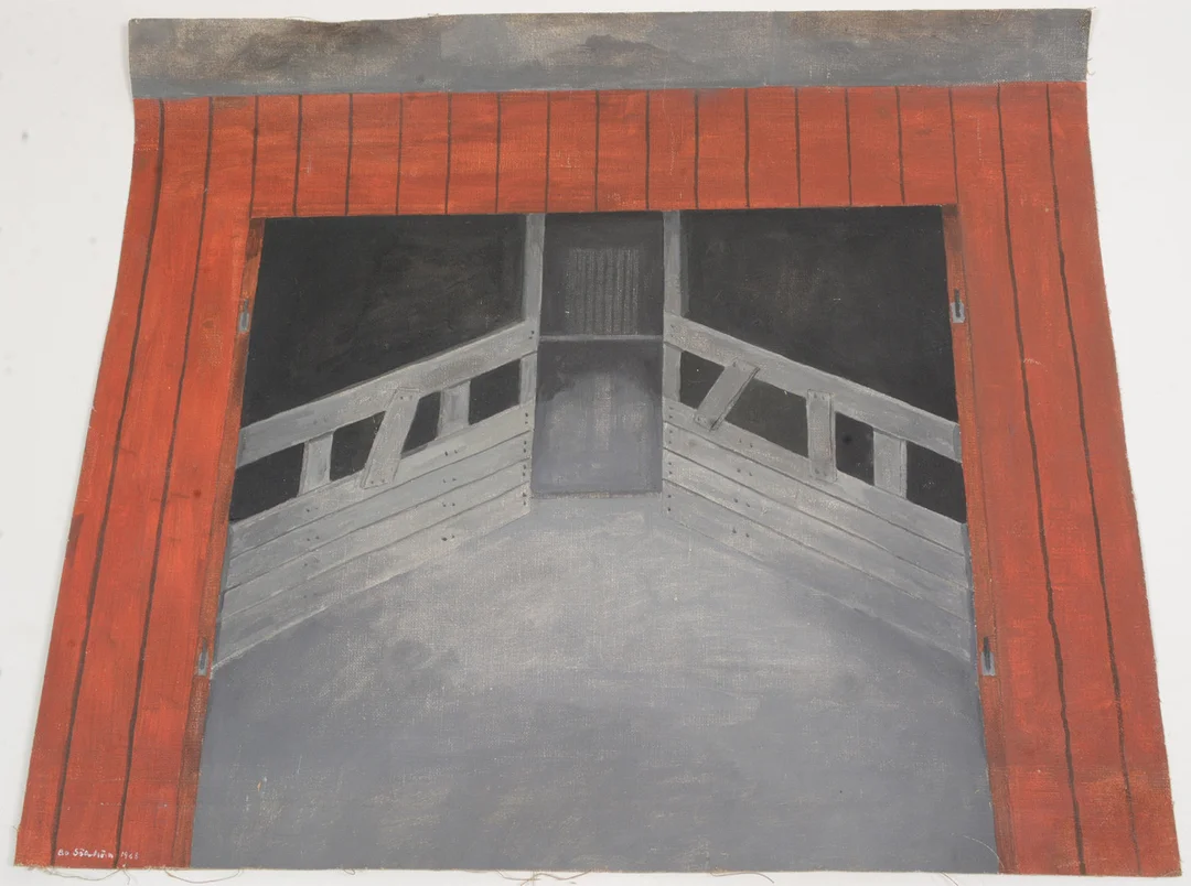 BO SÄLLSTRÖM. Ladugårdsport. Olja på duk. — Paintings — Connoisseur Bokauktioner