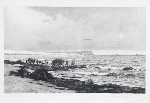 Carl Locher. 'Winter day at Hornbæk Strand'