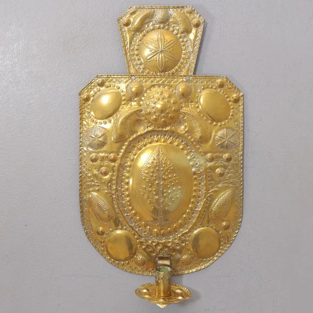 LJUSPLÅT, barockstil, mässing, 1800-tal.