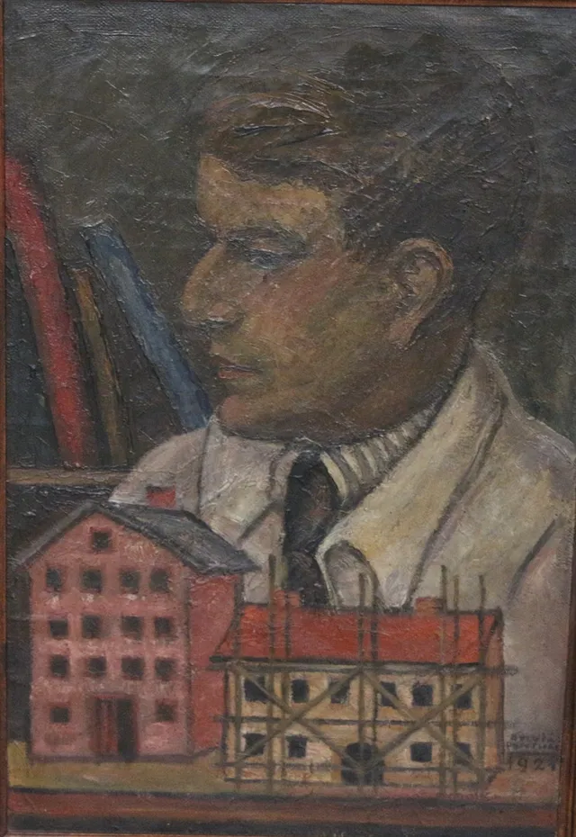 Unbekannter Künstler, Öl auf Platte , '' Portrait ''.