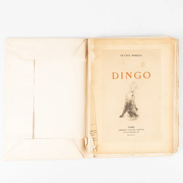 PIERRE BONNARD. Octave Mirbeau, "Dingo" (1924), med etsningar av Pierre Bonnard, Paris, Frankrike.