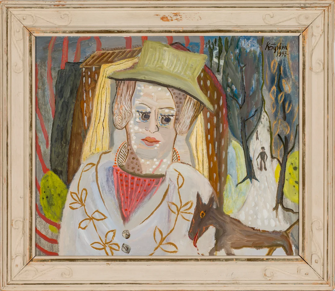Tysken, Kristian — "Alléen" 1943 — Kunst/Maleri — Blomqvist