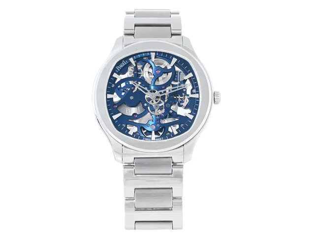PIAGET, Polo Skeleton, Cal 1200S1, Serie nr. 1285115, Ref nr. G0A45004, Boett nr. P11606, herrur, 42 mm, stål, automatisk (microrotor/skeleterat urverk), safirglas, glasbaksida, originallänk, viklås, Ref nr. BRBE/BRBF-P11630, cert, februari 2025, box, ytterkartong.