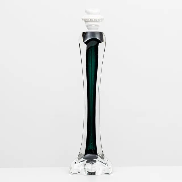 PAUL KEDELV. Bordslampa, glas, Flygsfors, signerad.
