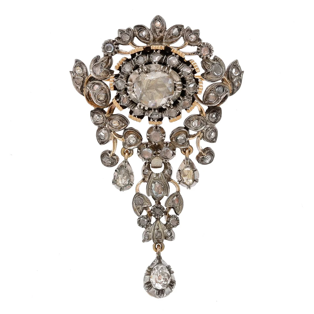 Diamonds brooch, late 19th Century. — Brooches & Pendants — Balclis
