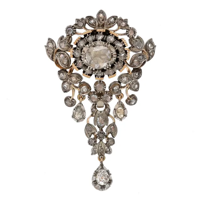 Diamonds brooch, late 19th Century.