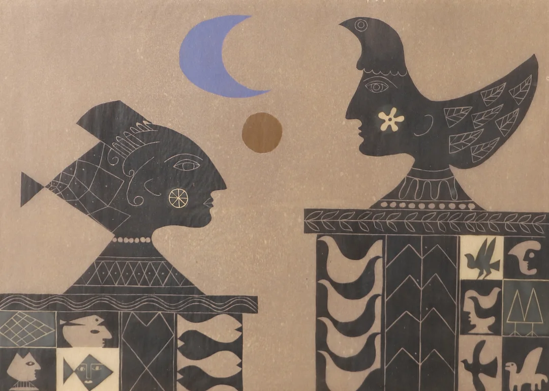 HANS OSSWALD. Figurscen, litografi, signerad. — Engravings & Prints — Helsingborgs Auktionskammare