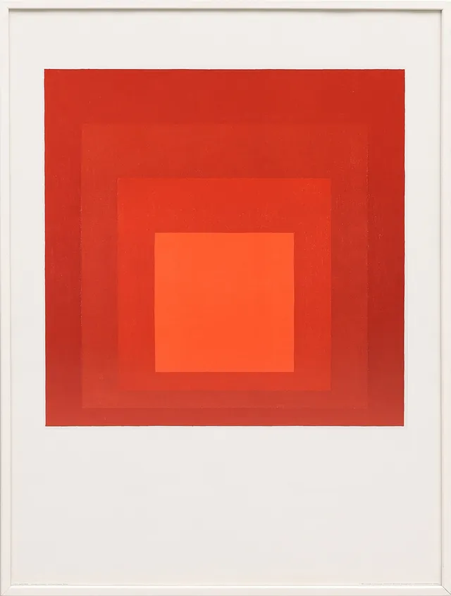 JOSEF ALBERS. AFFISCH, "Hommage to the square", 1989.