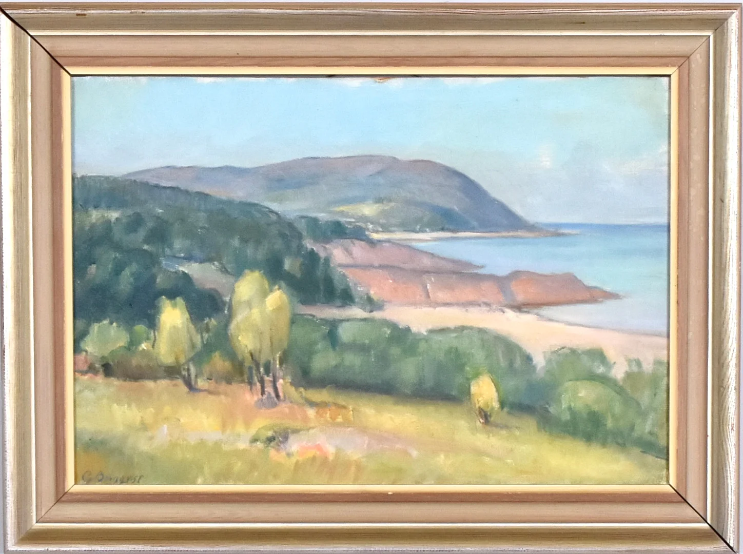 GUNNAR BERGQVIST. Olja på duk uppfodrad på pannå. — Paintings — Halmstads Auktionskammare