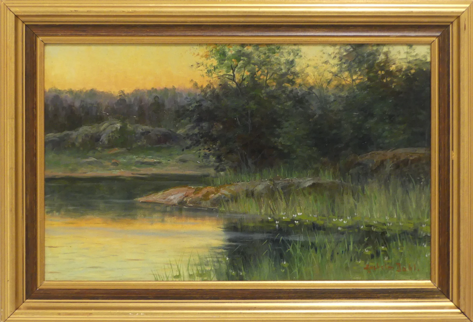 ANSELM DAHL. olja på duk, signerad. — Paintings — Lysekils Auktionsbyrå