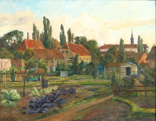 Johan Rohde, painting. Motif from Amager.