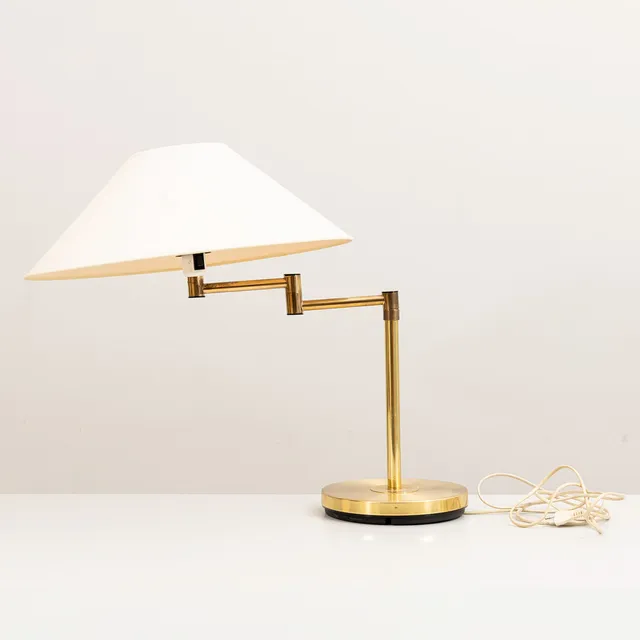 BORDSLAMPA, mässing, Fagerhults, 1900-talets andra hälft.