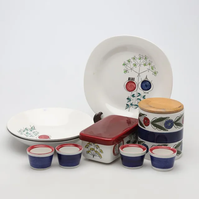 SERVISDELAR, 5 stycken, porslin, Rörstrand.