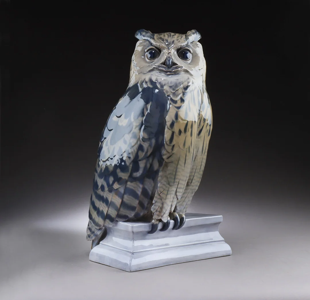 Dahl Jensen for Bing & Grøndahl. 'Stor hornugle', no. 1846 — Glass, porcelain and ceramics/Figures — Lauritz