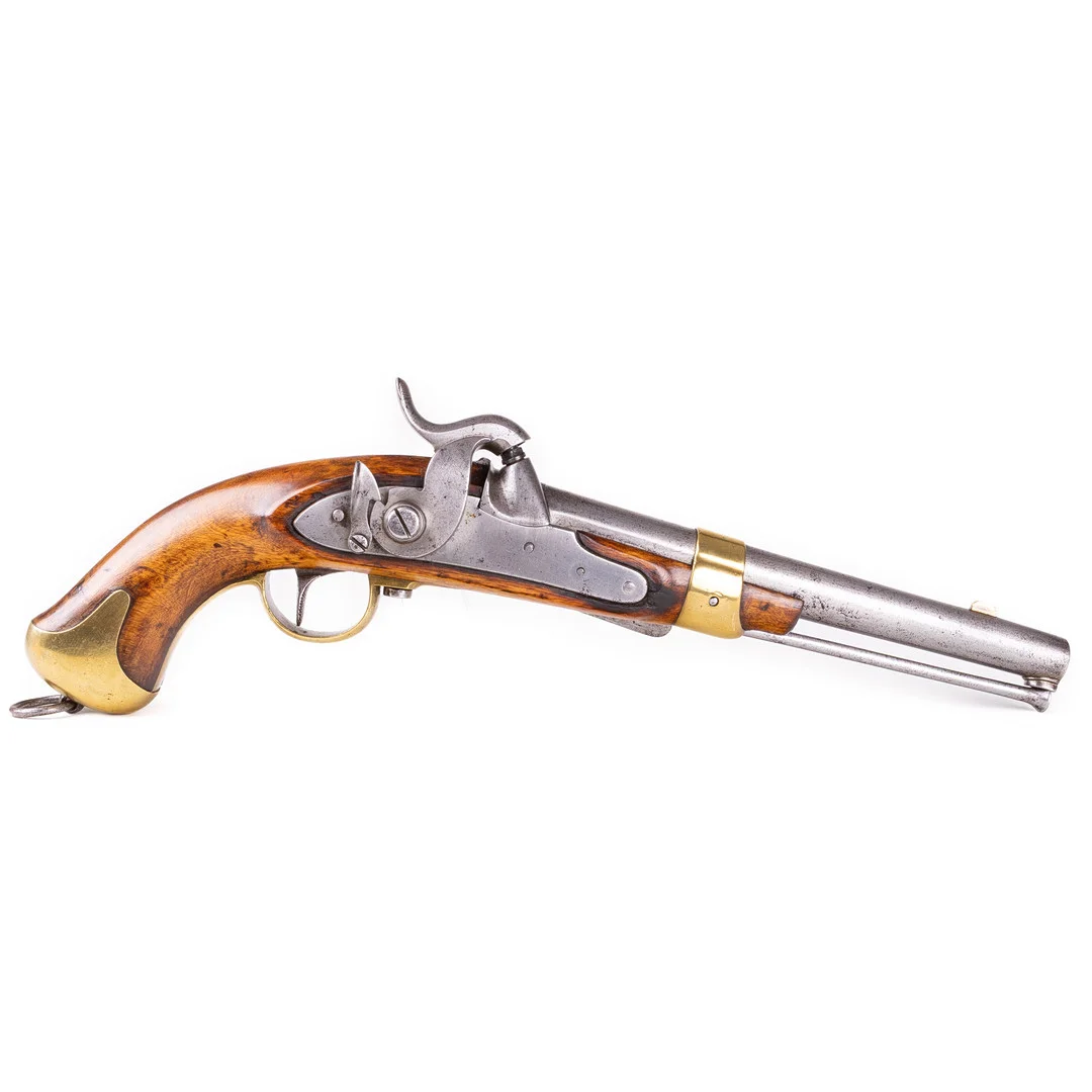 SLAGLÅSPISTOL, m/1845 för flottan, Husqvarna, 1800-tal. — Guns & Rifles — Kurage Auktion