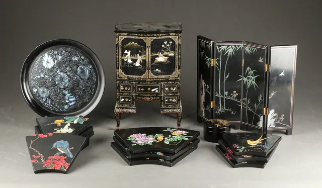 Samling kinesiske lakarbejder, 1900-tallet (5)