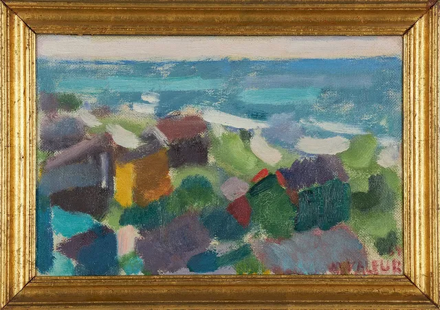 MOGENS VALEUR. Kustmotiv, olja på duk, signerad och daterad 1964.