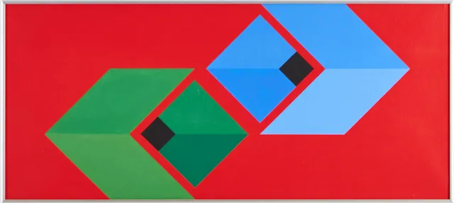 CAJSA HOLMSTRAND (1951-2025). Konkret komposition, akryl på duk, signerad á tergo.