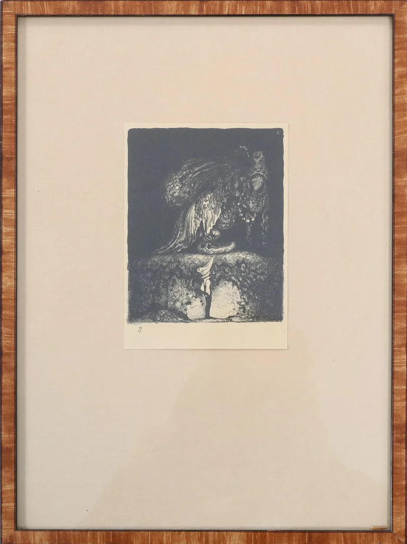 JOHN BAUER. litografi,"God kväll farbror! sa pojken",signerad JB,Nummer 3 i sviten,1915. — Engravings & Prints — Södermanlands Auktionsverk
