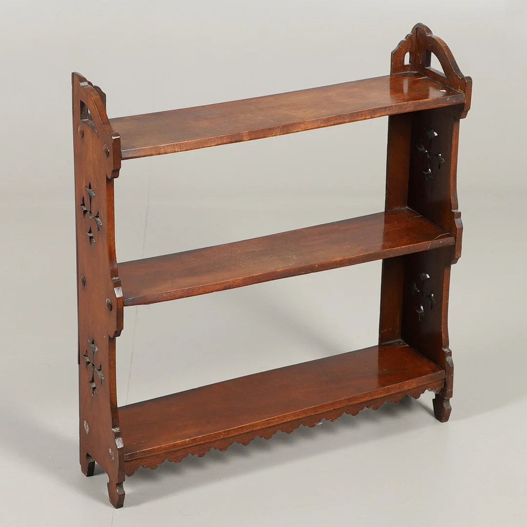 VICTORIAN HANGING BOOKSHELVES. — Other — Lawrences Auctioneers