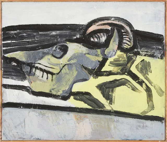 MATTS JUNGSTEDT. (1924-2024). "Rawhide", signerad och daterad -63 -66, olja på duk.