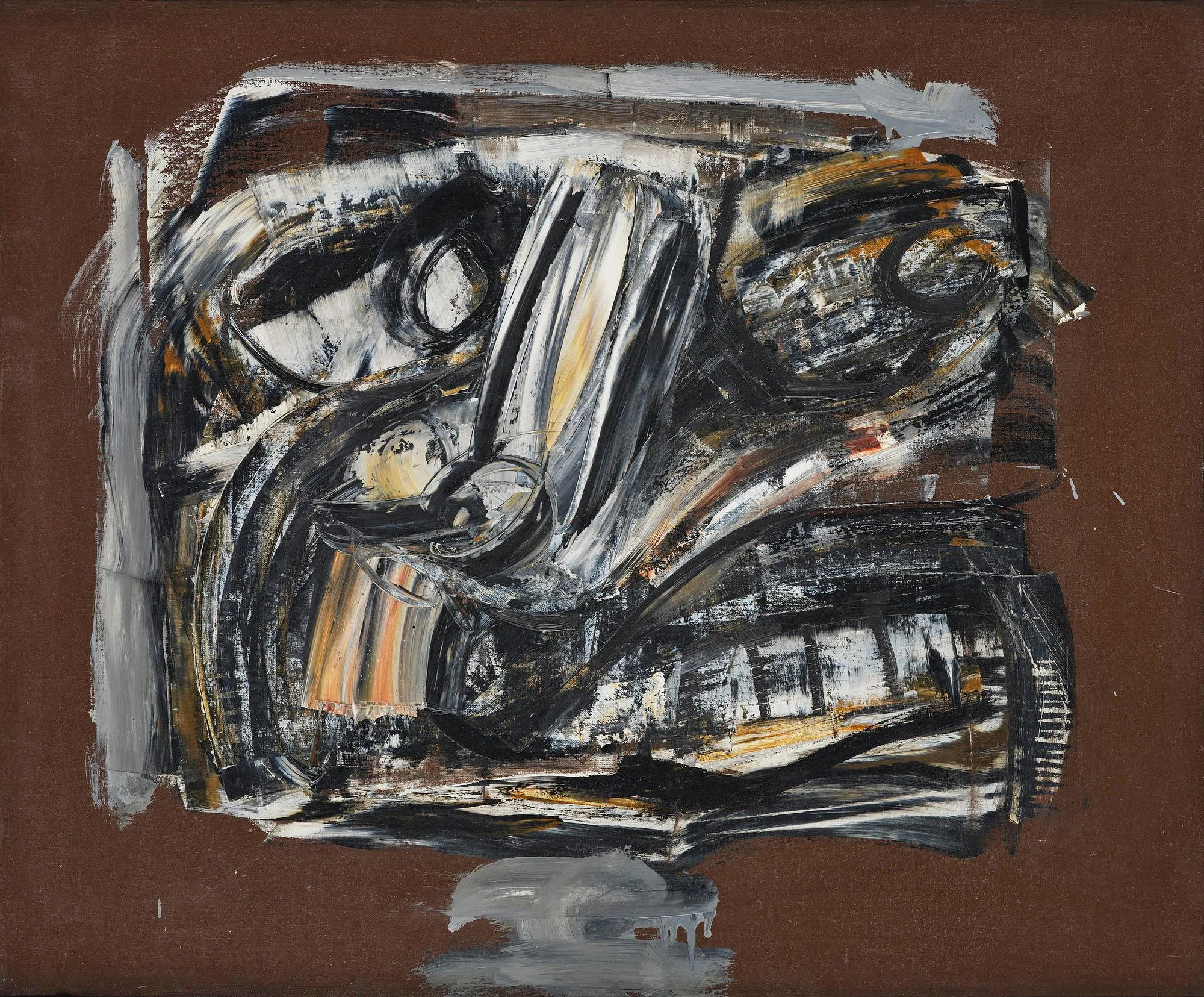 Antonio Saura, "Autorretrato 209". — Bukowskis