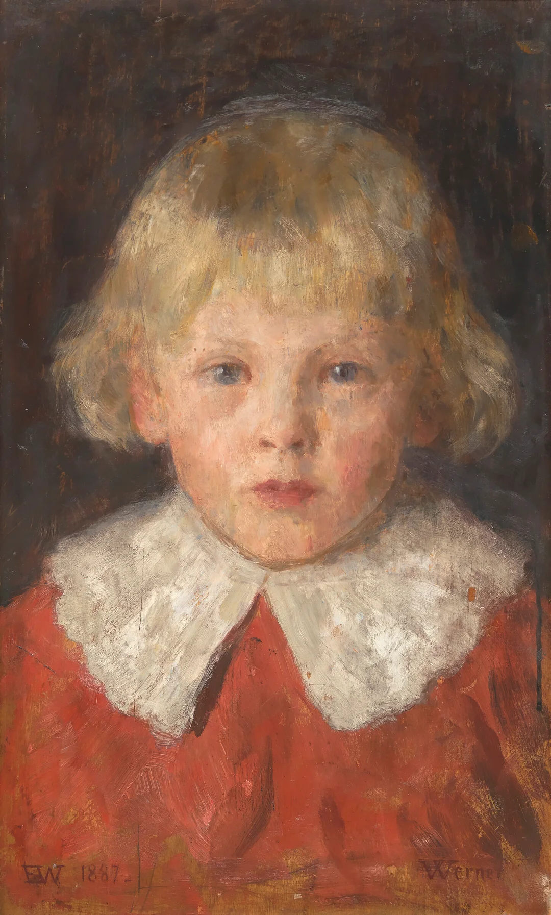 Werenskiold, Erik — "Werner med den røde blusen" 1887 — Kunst/Maleri — Blomqvist