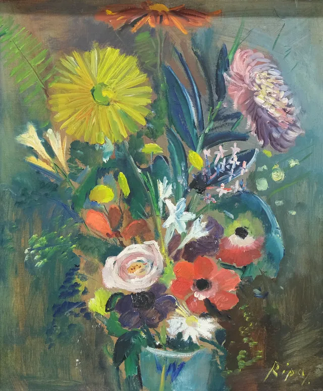 HANS RIPA. BLOMSTERSTILLEBEN.