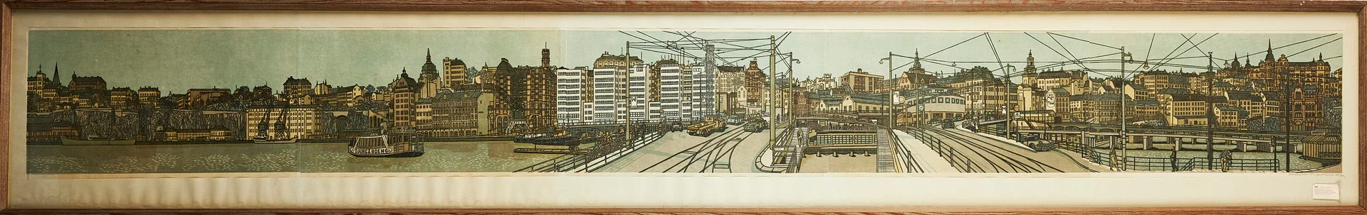 SVEN OLOF EHRÉN (FÖDD 1927). Panorama, Stockholm, signerad och daterad Sven Olof Ehren -62, 108/150, litografi. — Engravings & Prints — Stockholms Auktionsverk Sickla