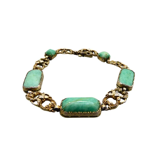 925ER SILBER ARMBAND MIT JADE.