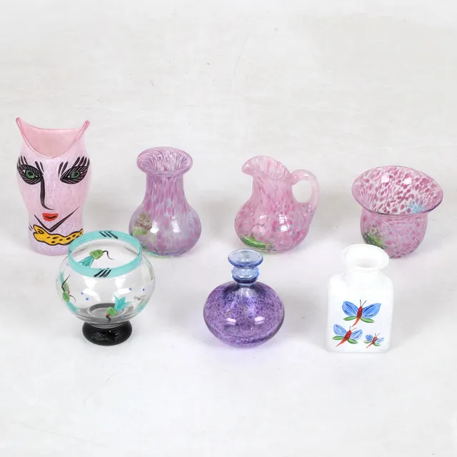 ULRICA HYDMAN-VALLIEN. Miniatyrer, 7 st, glas, Kosta Boda.