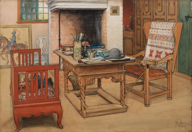 Carl Larsson, "Titt-ut".