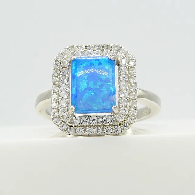 BLUE OPALITE ring.