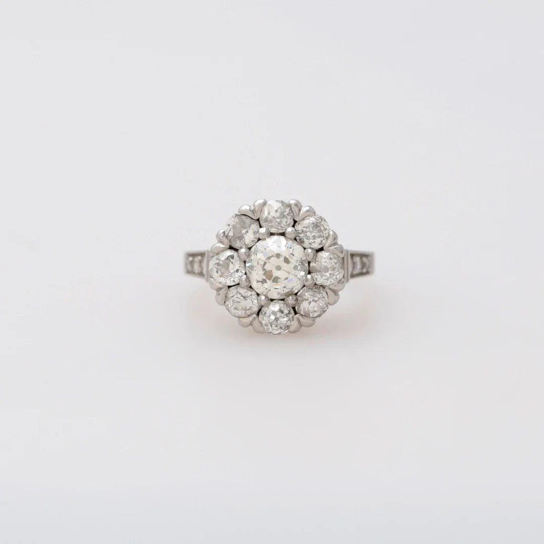 Diamonds rosette ring, mid 20th Century. — Rings — Balclis